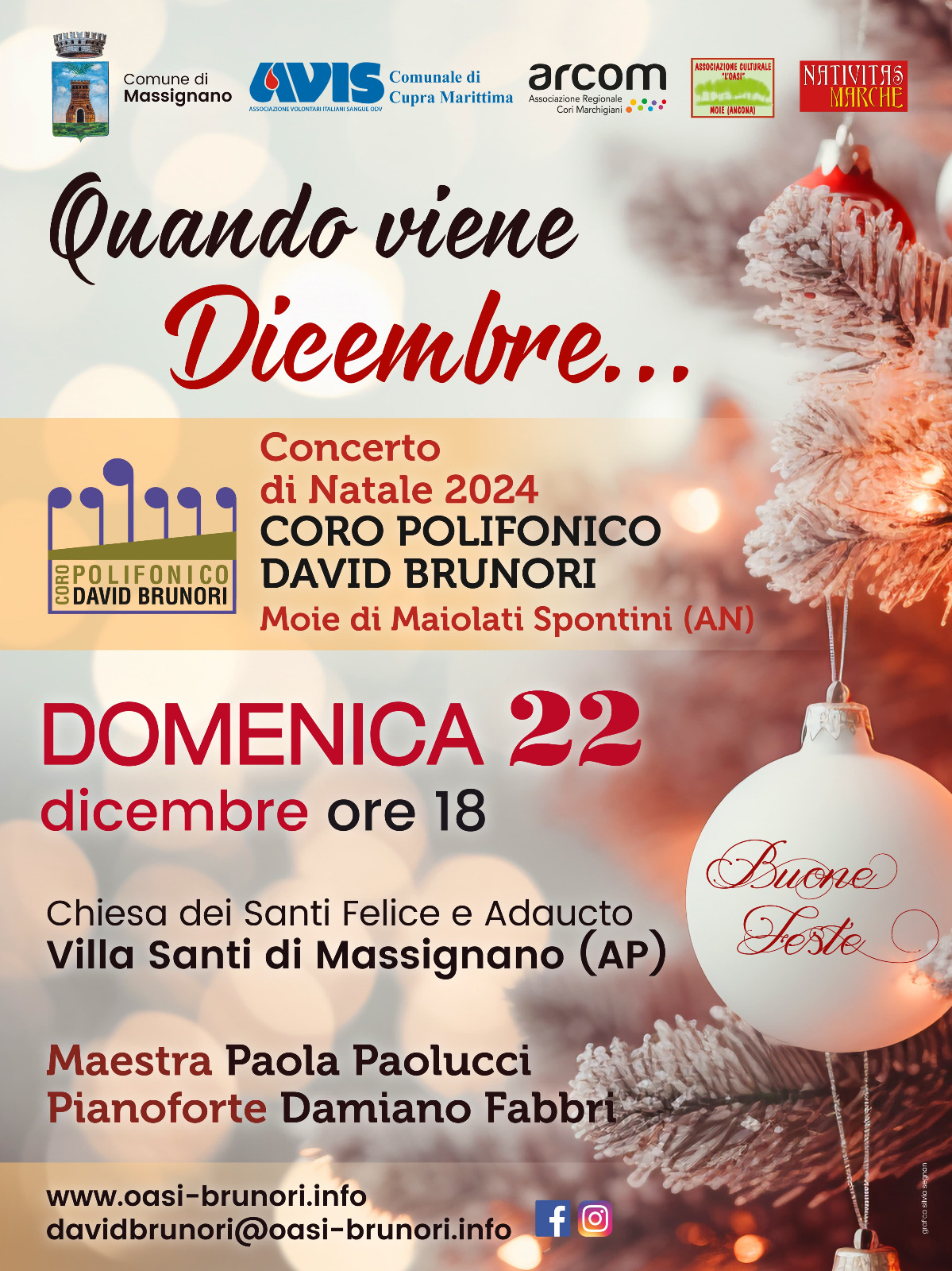 Quando viene Dicembre ... Concerto di Natale - Villa Santi di Massignano